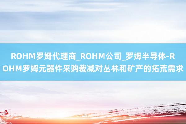 ROHM罗姆代理商_ROHM公司_罗姆半导体-ROHM罗姆元器件采购裁减对丛林和矿产的拓荒需求