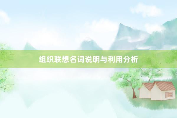 组织联想名词说明与利用分析